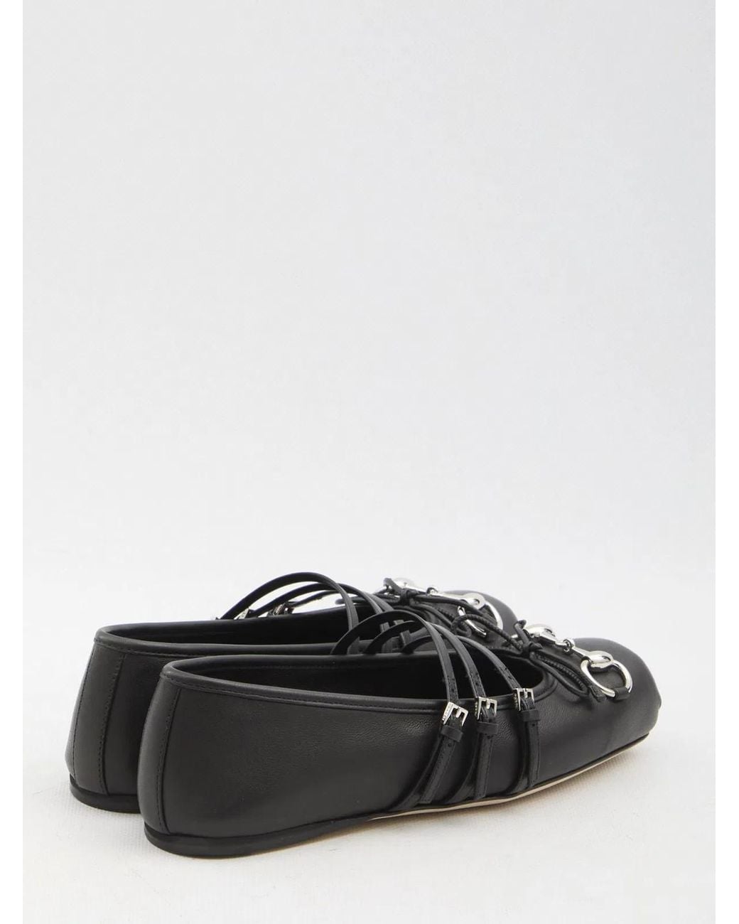Gucci White Leather Ballerinas