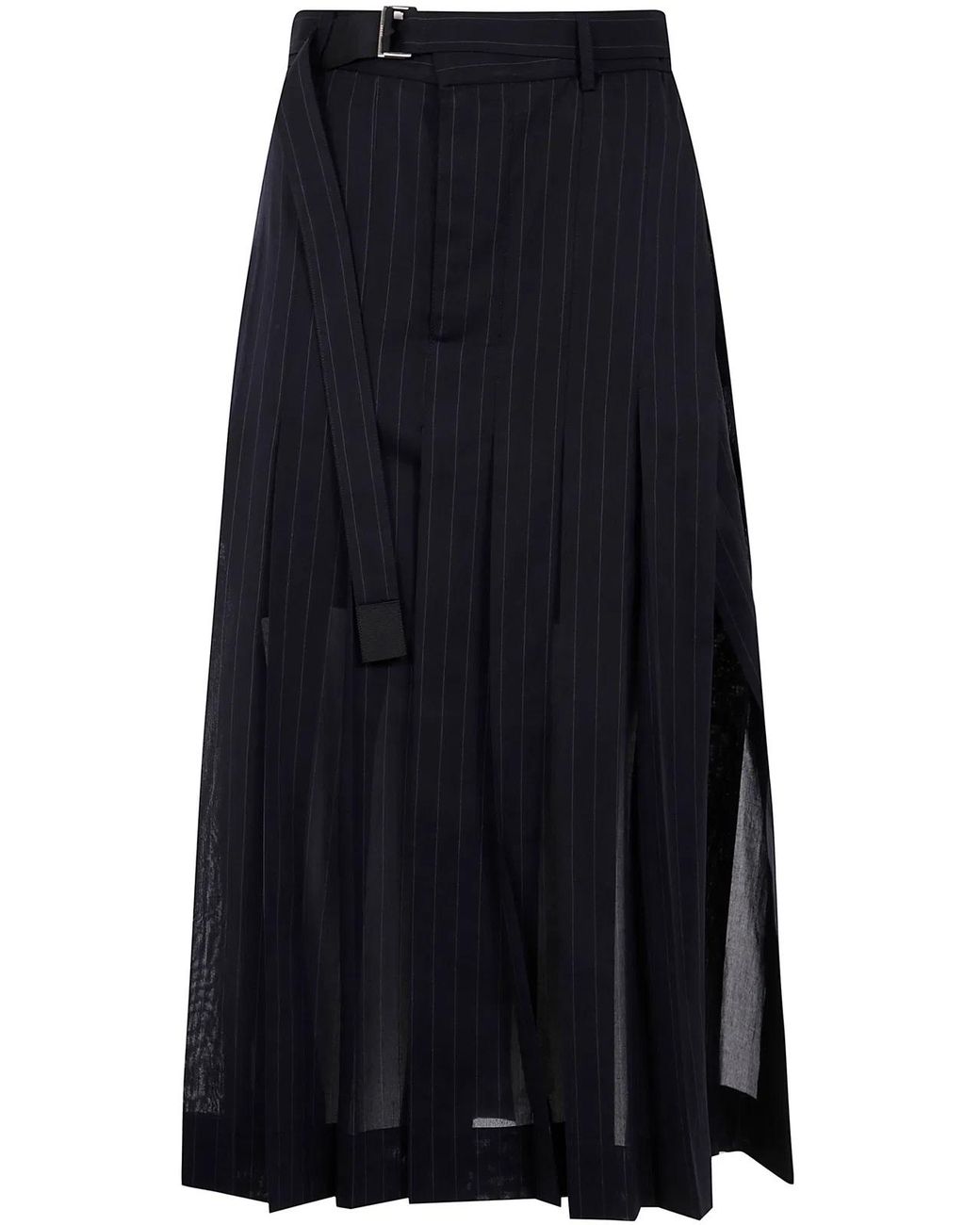 Sacai Blue High Twist Voile Skirt