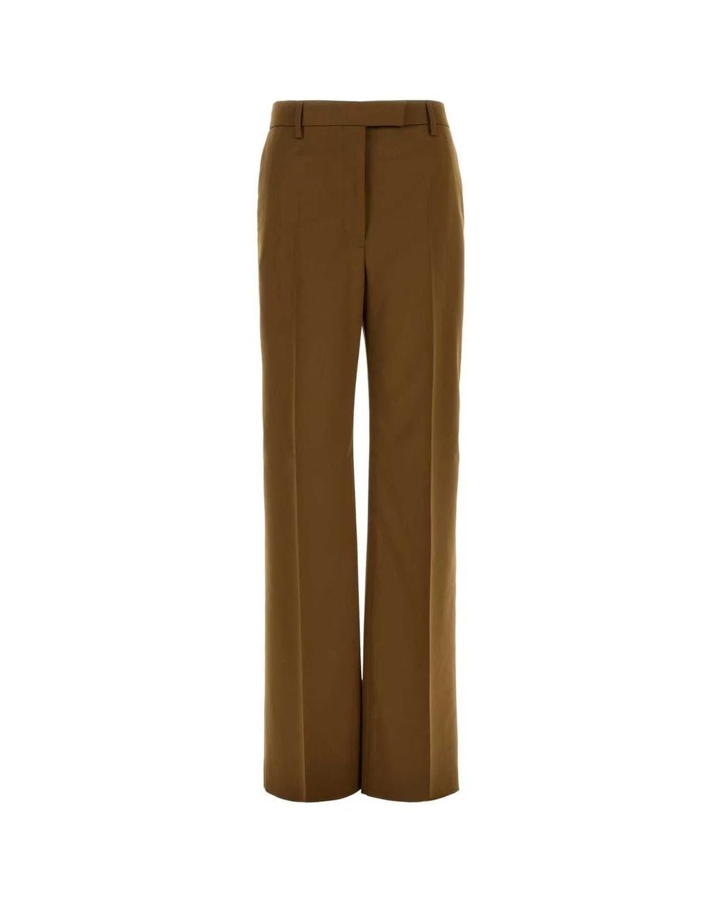 Ferragamo Natural Salvatore Wool Blend Pant