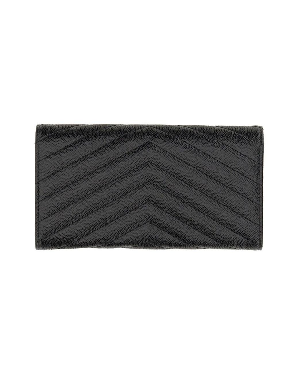 Saint Laurent Black Portafogli Con Logo Monogram