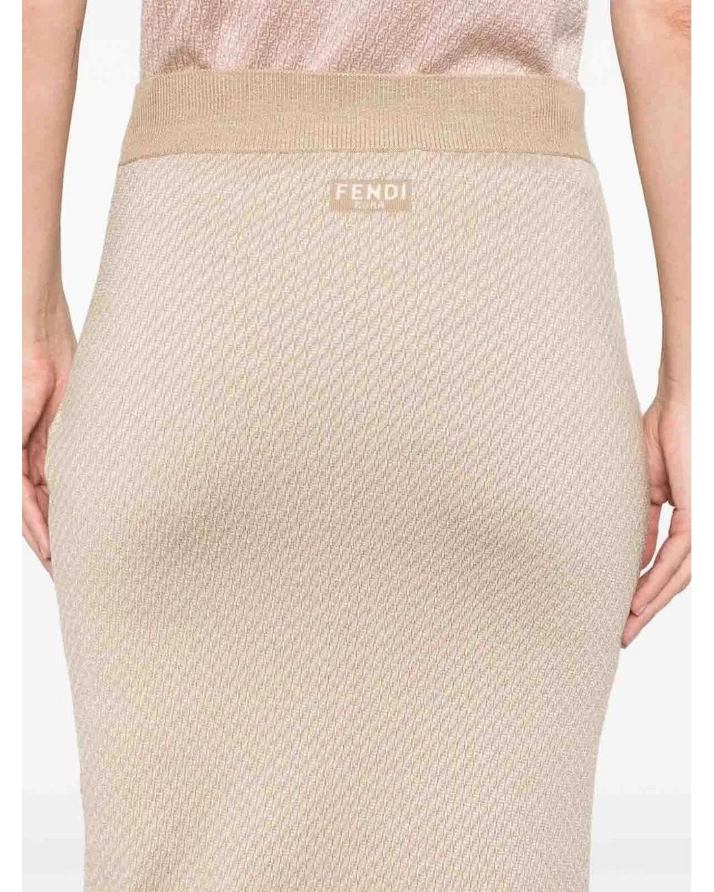 Fendi Natural Micro Ffskirt