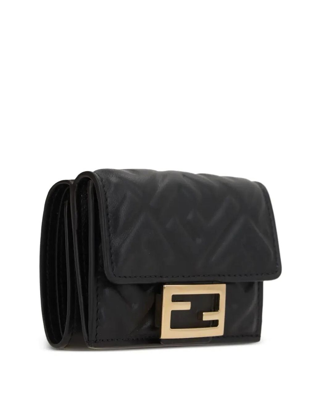 Fendi Black Micro Wallet With Logo