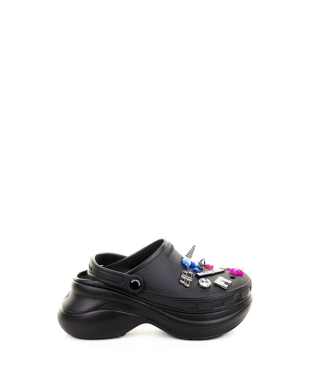 Balenciaga Black X Crocs Jibbitz Platform Mules