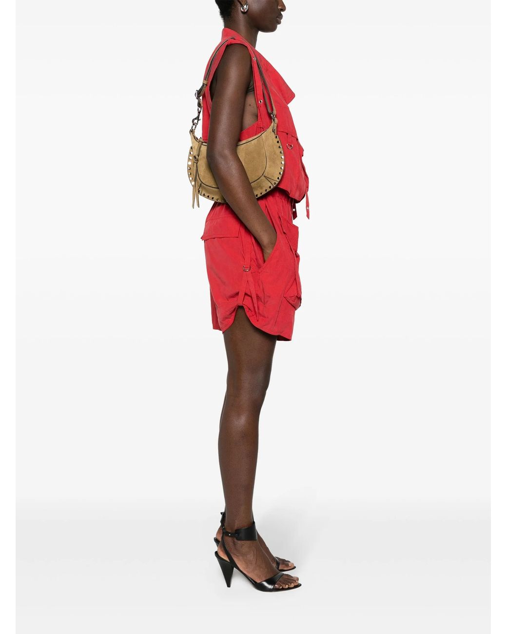 Isabel Marant Brown Oskan Moon Shoulder Bag
