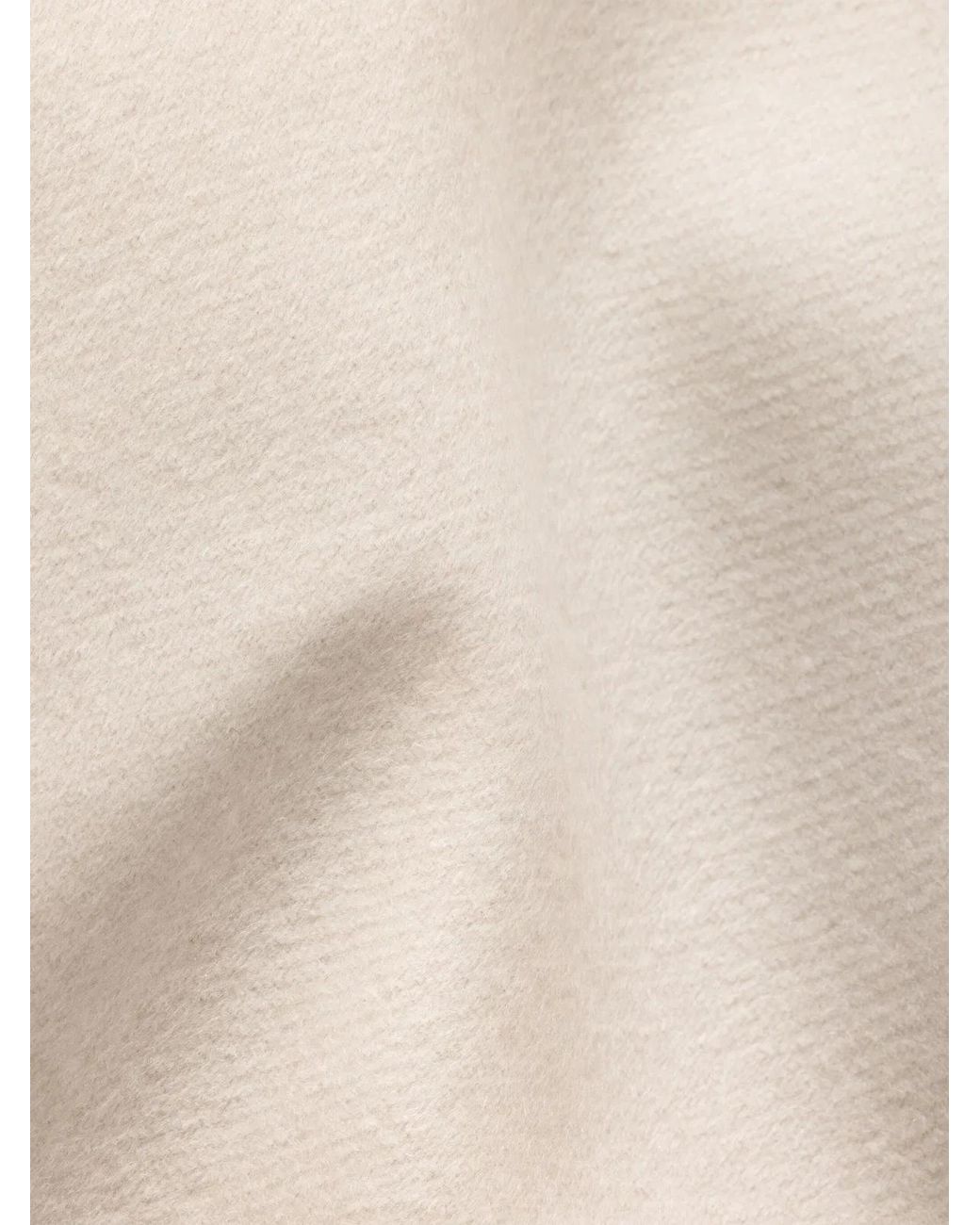 Prada Natural Triangle-Logo Fringed Scarf