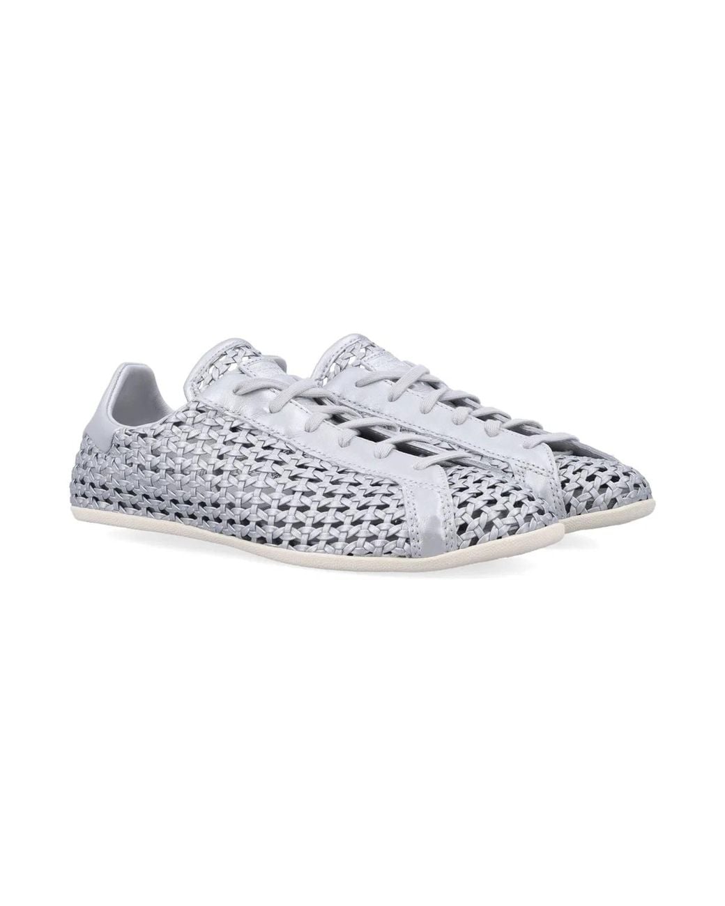 Adidas Originals White Perforated Stan Smith Lo Pro Sneakers