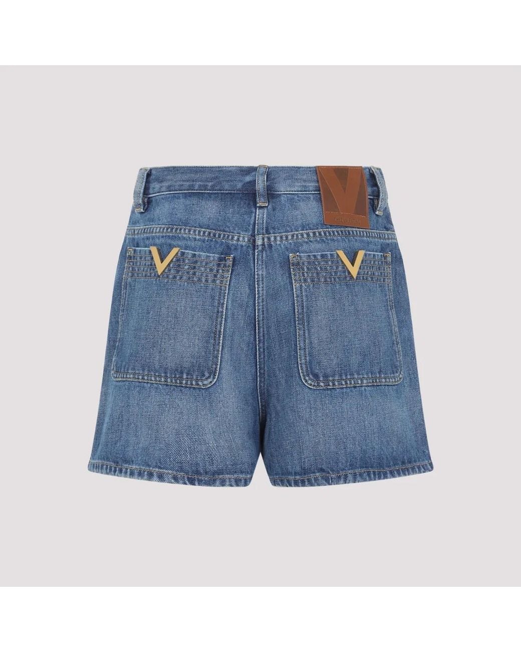 Valentino Blue Medium Cotton Denim Shorts