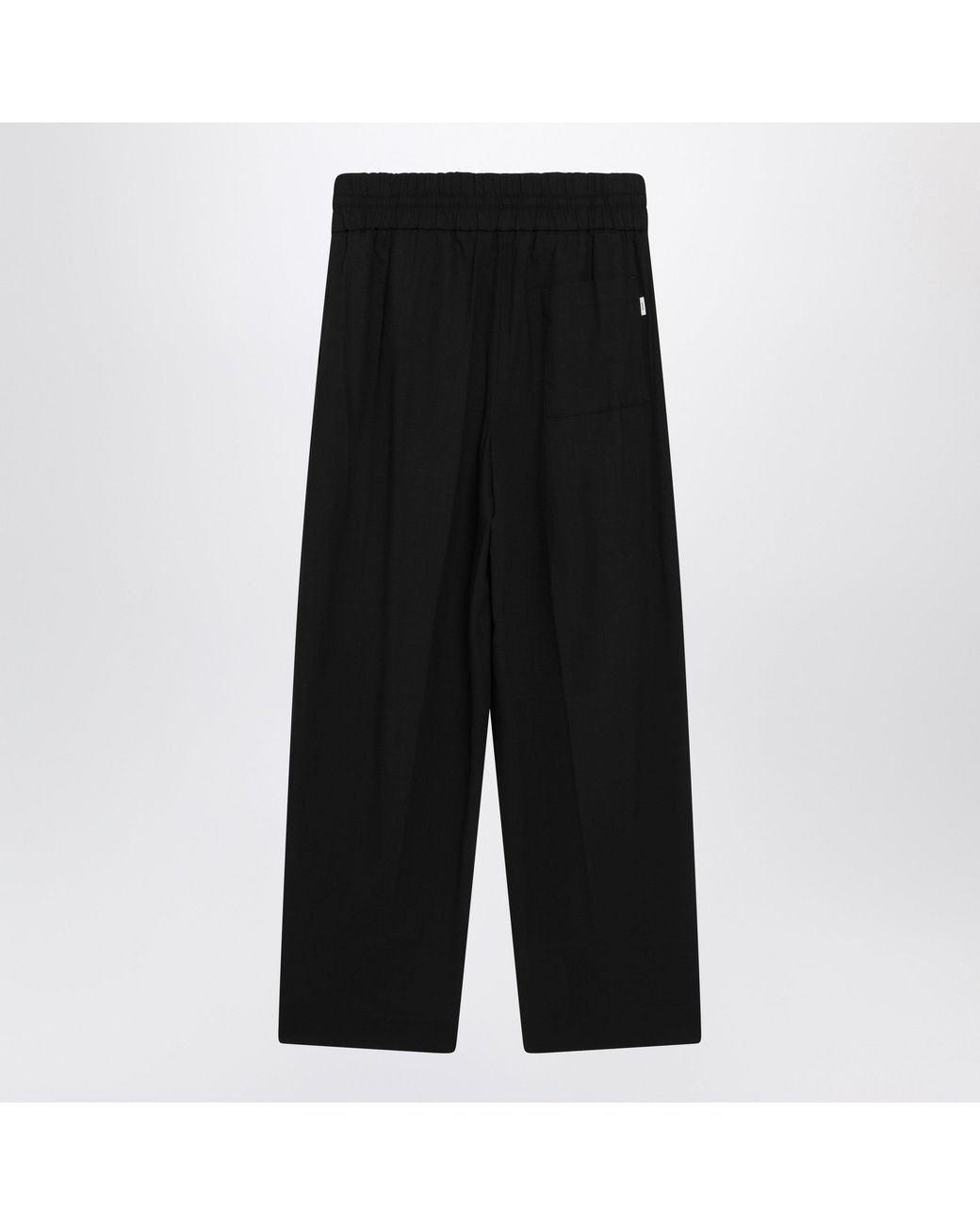 AMI Black Virgin Wool Trousers for men