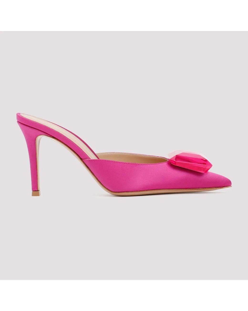 Gianvito Rossi Pink Jaipur Mule 85