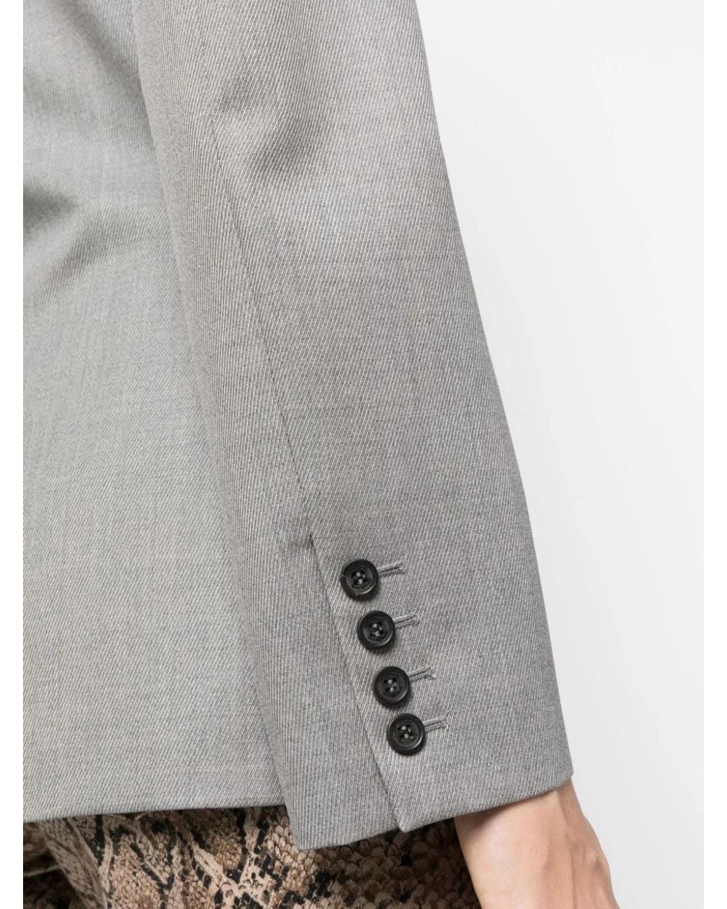 ARMARIUM Gray Double-Breasted Wool Jacket