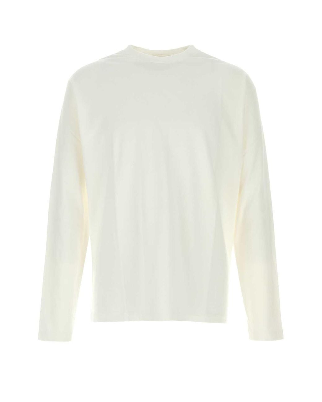 Auralee White Brushed Organic Cotton Jersey L/S Tee for men