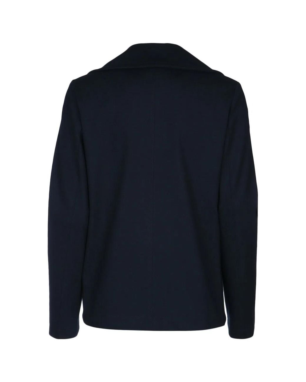 Harris Wharf London Blue Peacoat Diagonal Crafted With Loro Piana Fab