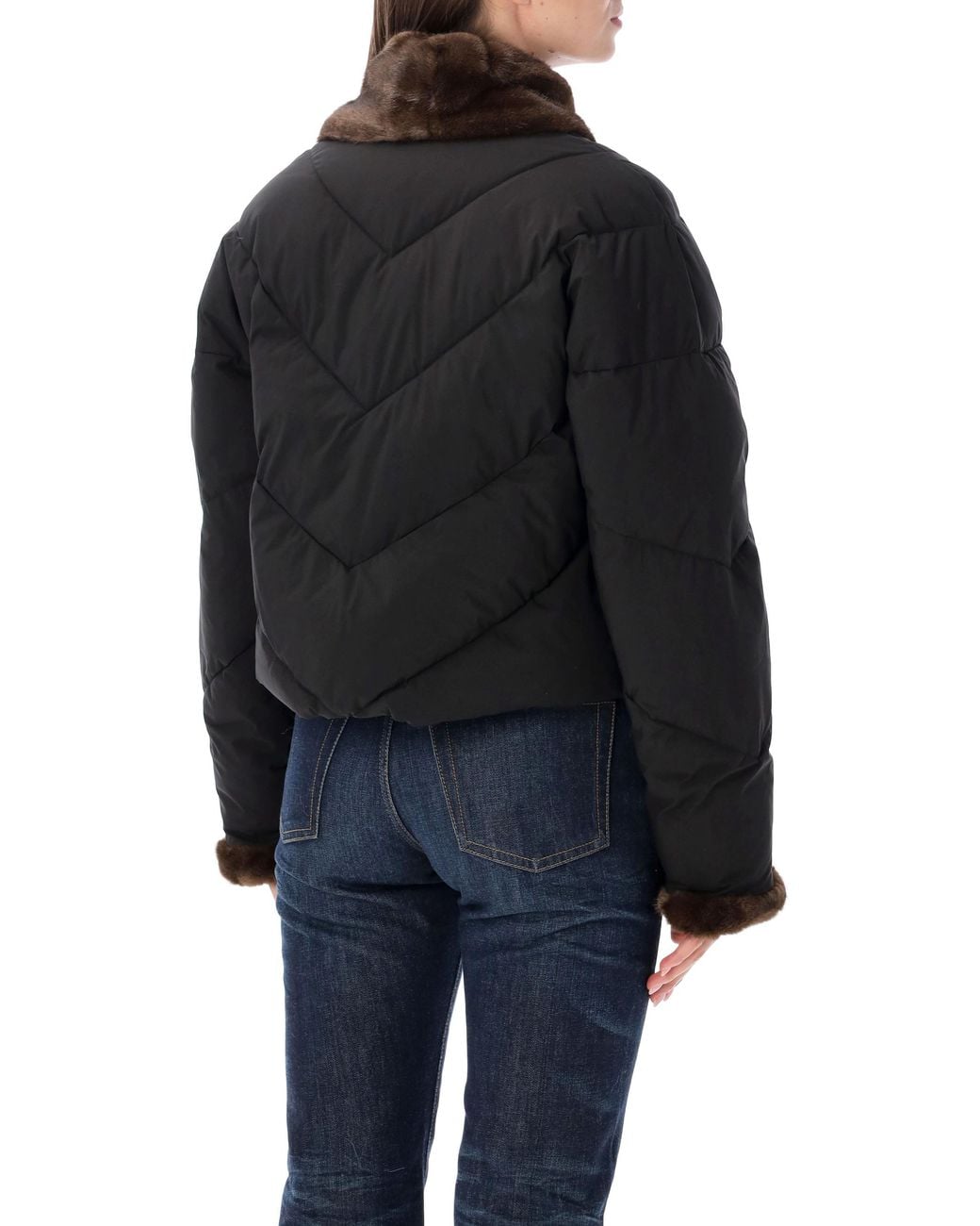 Urbancode Black Short Puffer Faux Fur