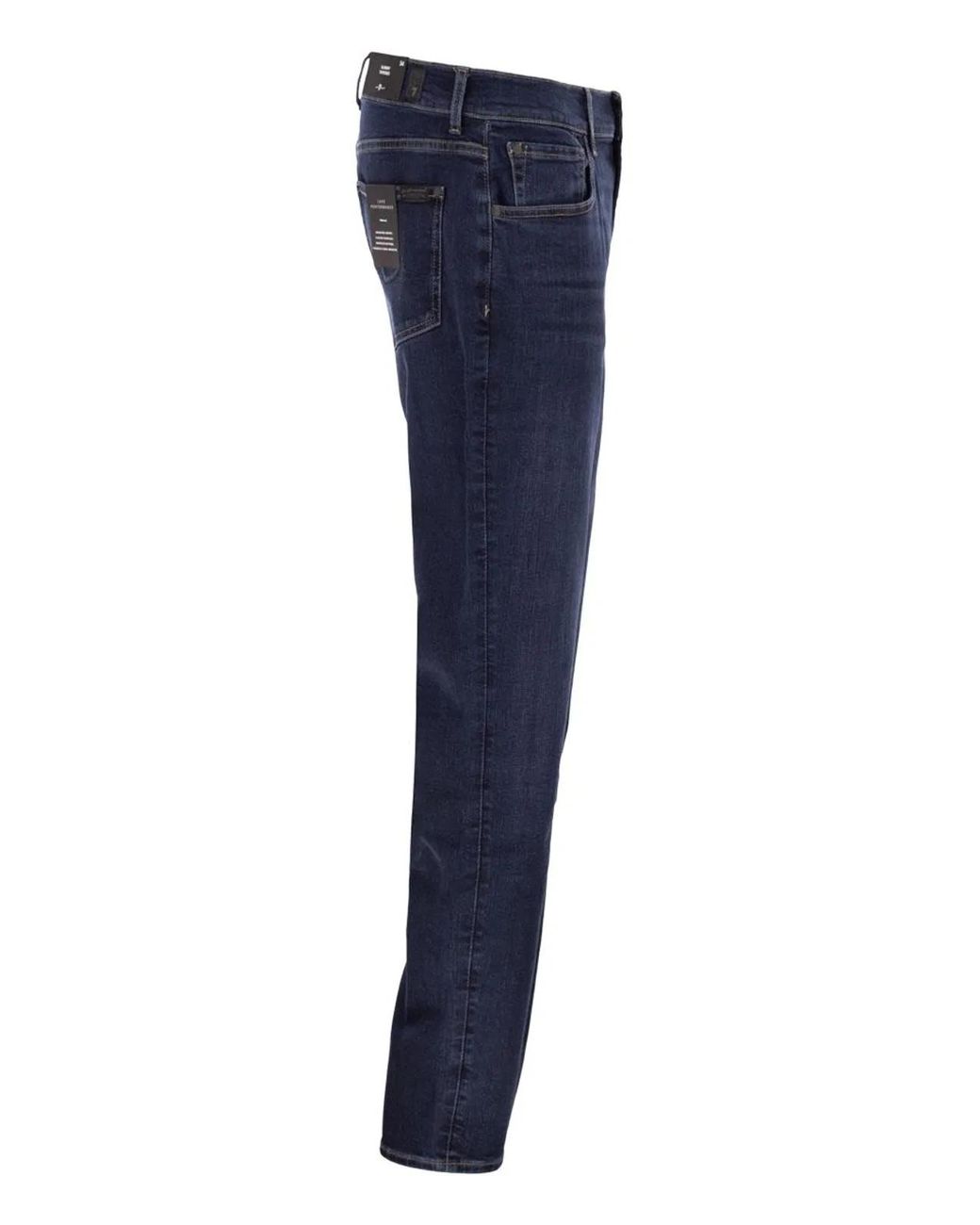 7 For All Mankind Blue Slimmy Tapered Luxe Performance Stretch Denim Jeans for men
