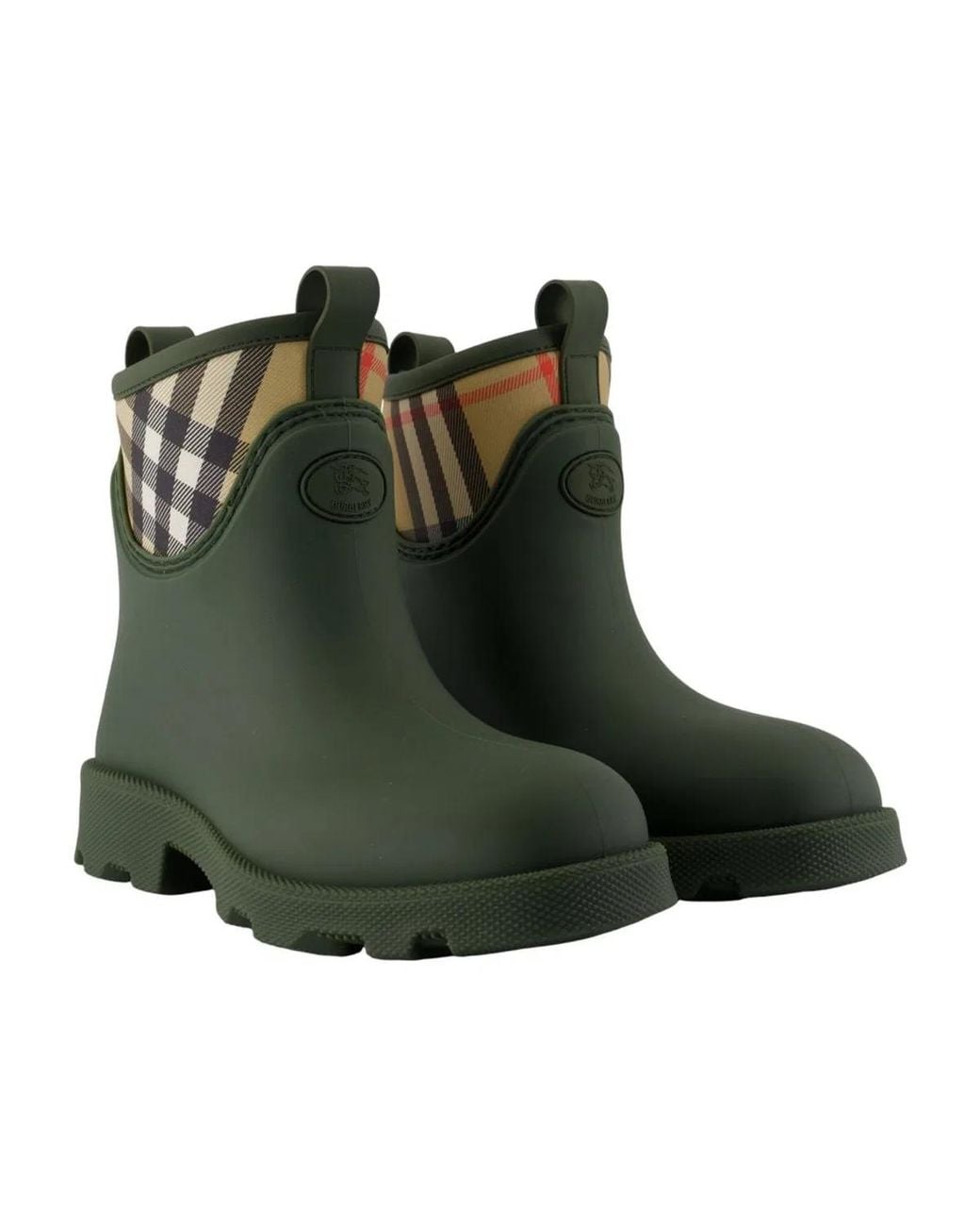 Burberry Green Marsh Stamp Low Ankle Boots