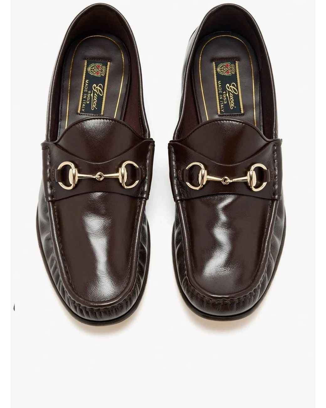Gucci Brown Leather Moccasins for men