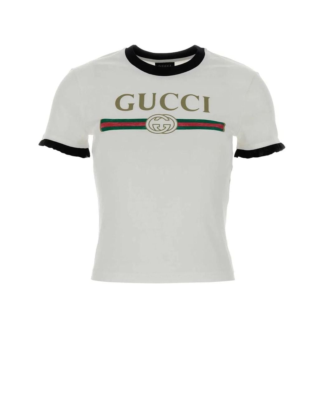 Gucci White Cotton T-Shirt