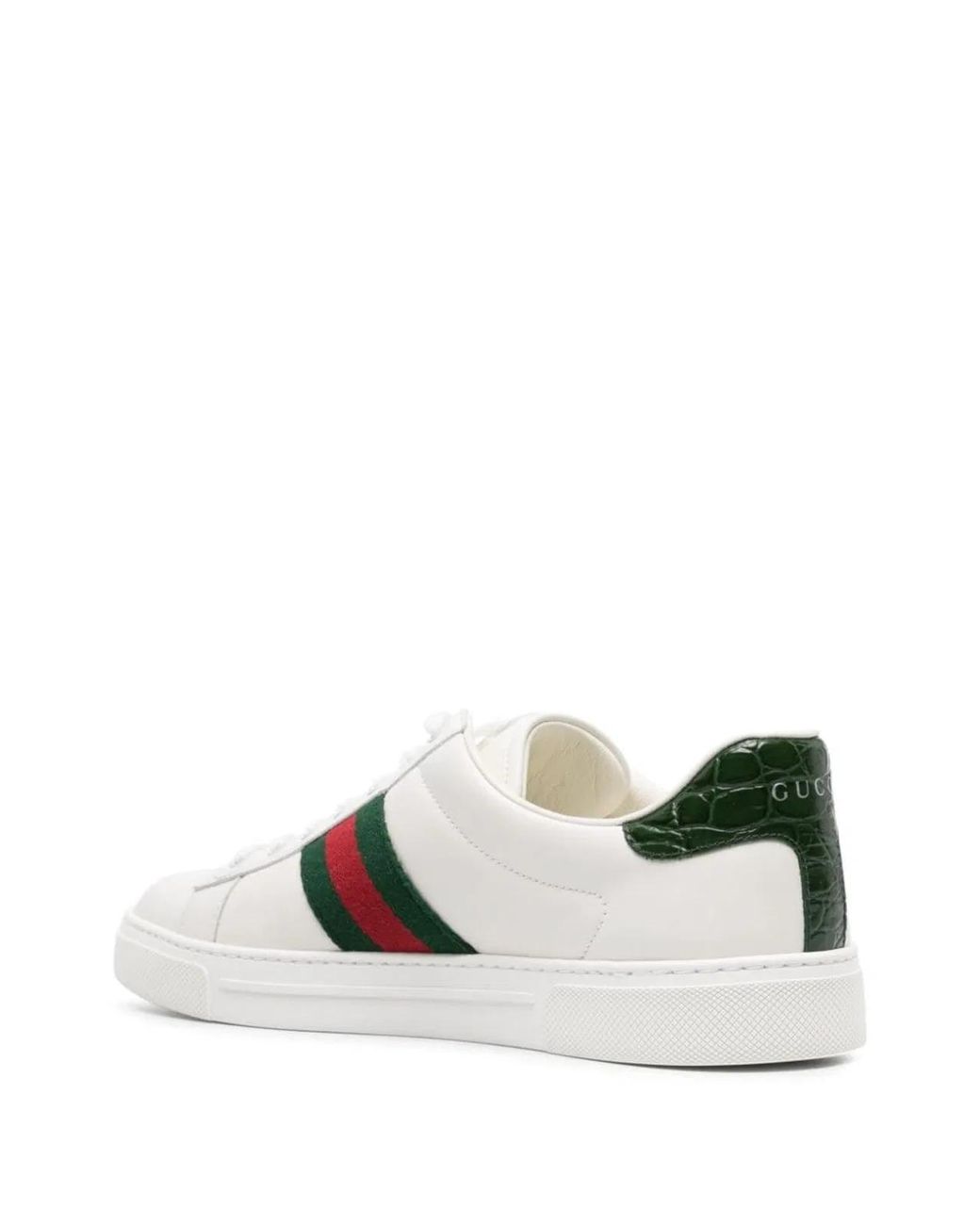 Gucci White Leather Ace Sneakers