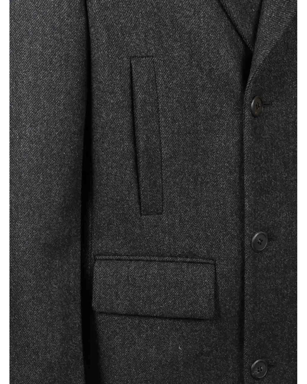 Prada Black Wool Coat for men