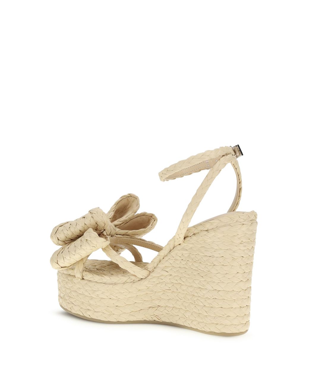 Mach & Mach Natural Le Cadeau Raffia Wedge Sandals