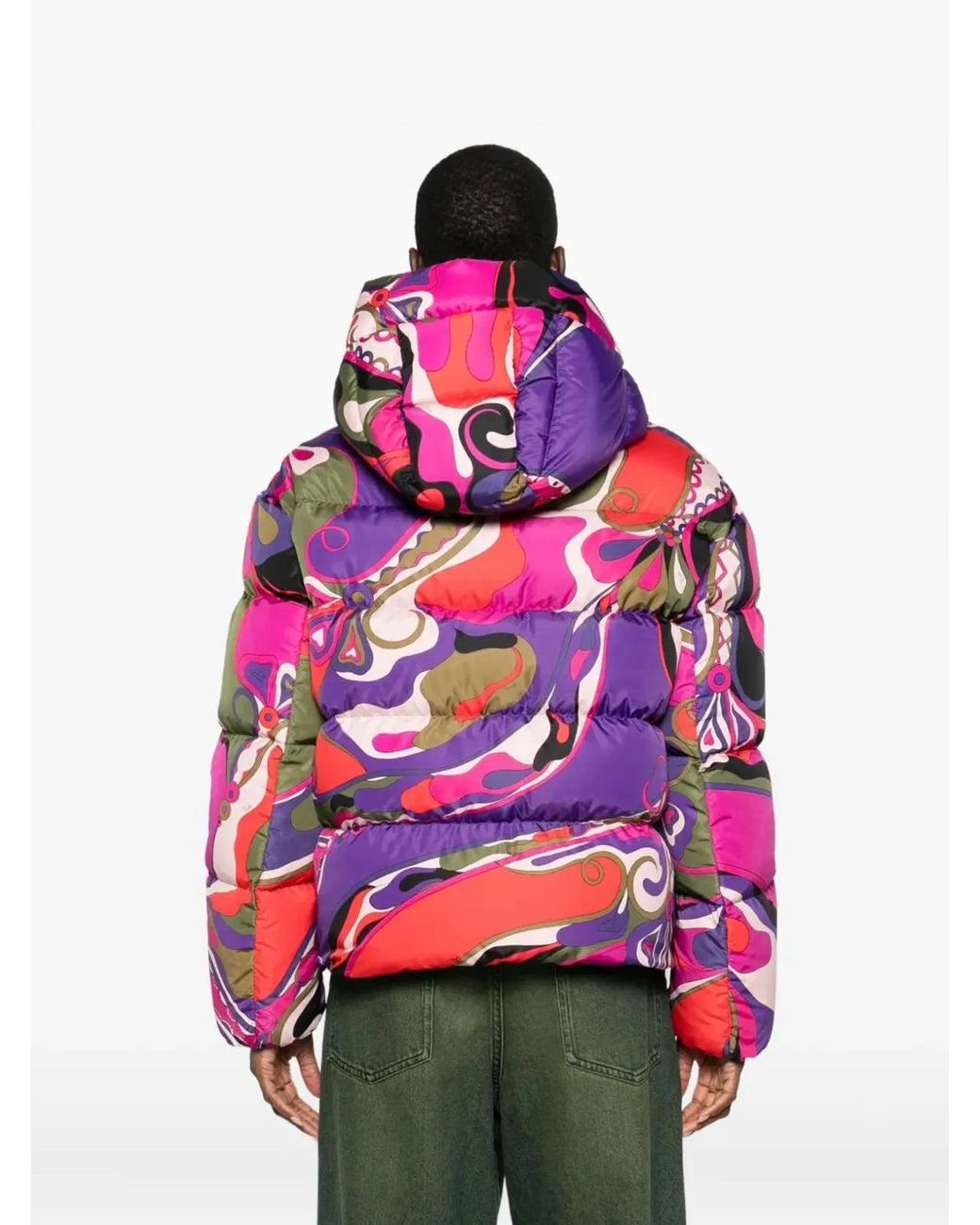 Emilio Pucci Pink Orchidee Print Down Jacket