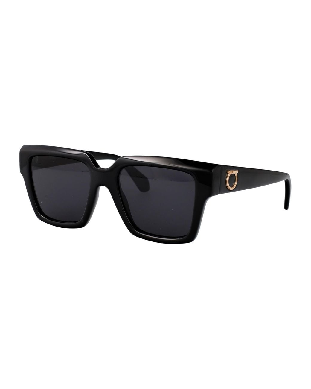 Ferragamo Black Acetate Sunglasses
