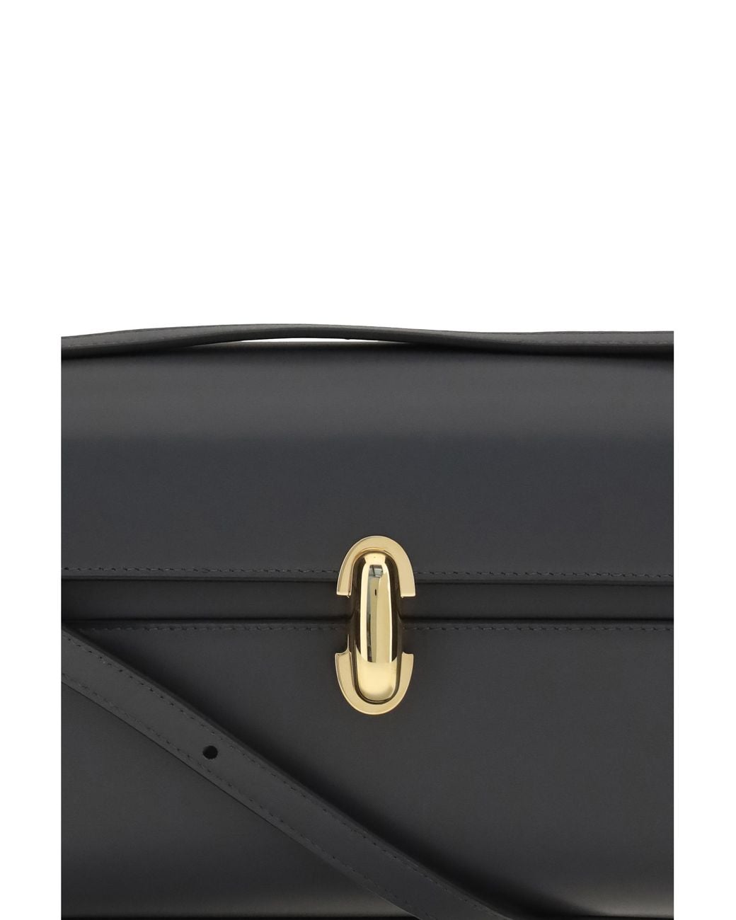 SAVETTE Gray Shoulder Bag Symmetry 26 Calf Leather