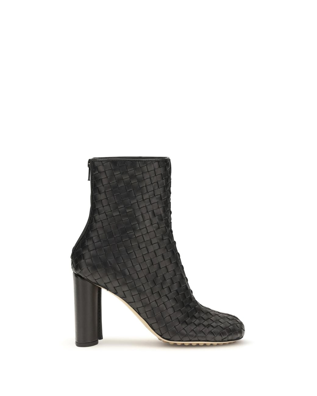 Bottega Veneta Black Cherry Intrecciato Ankle Boots
