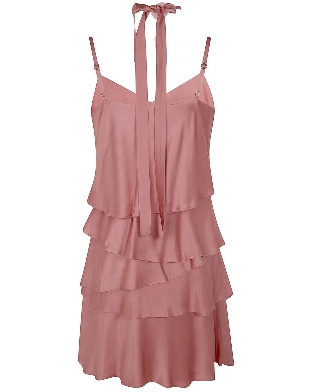 Blugirl Blumarine Purple Satin Dress With Rouges