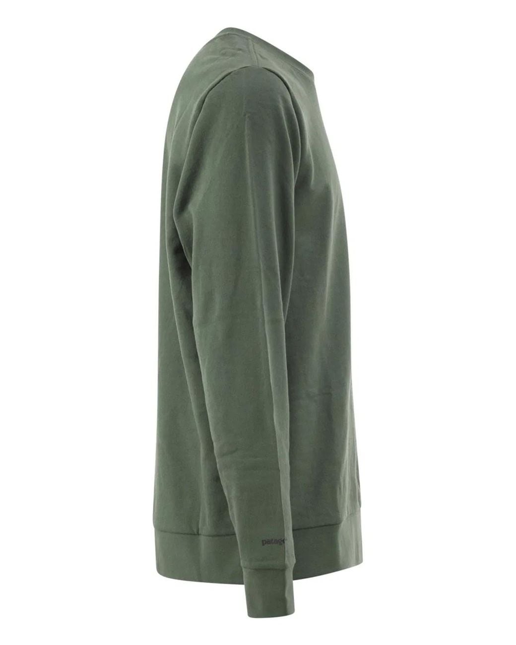 Patagonia Green Organic Cotton Mountain Logo Crewneck Sweatshirt for men