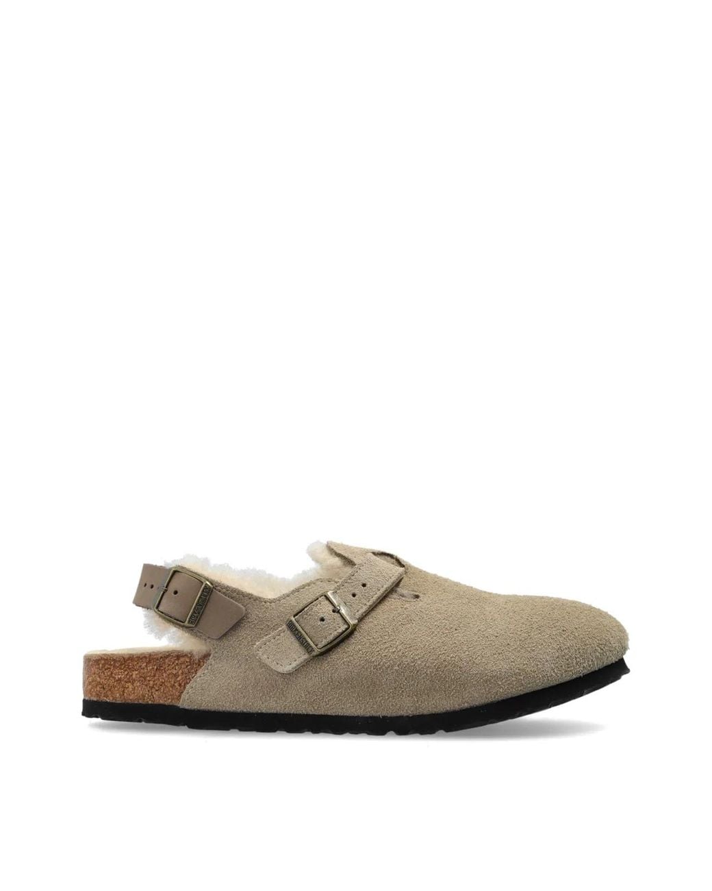 Birkenstock White Tokio Shearling Suede Mules for men