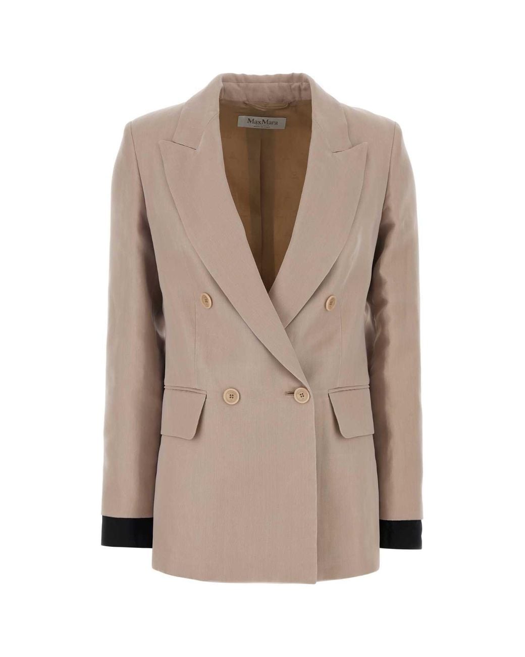 Max Mara Natural Feltro Silk Blazer