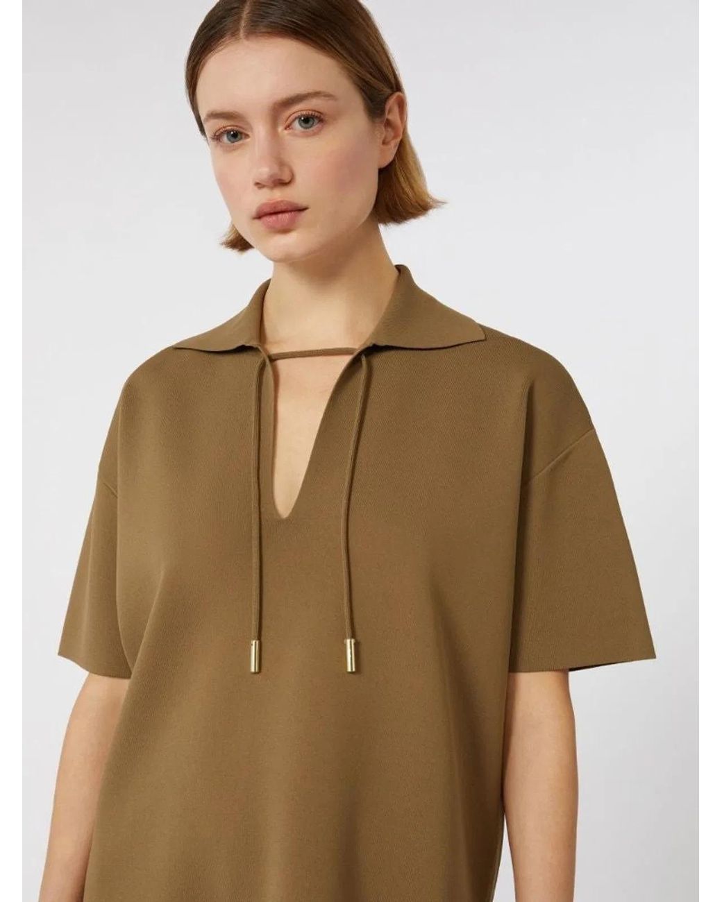 Max Mara Natural Blouse With Short Sleeves