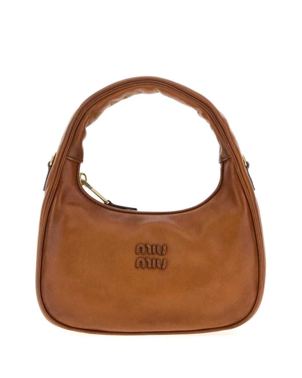 Miu Miu Brown Cognac Calf Leather Bag