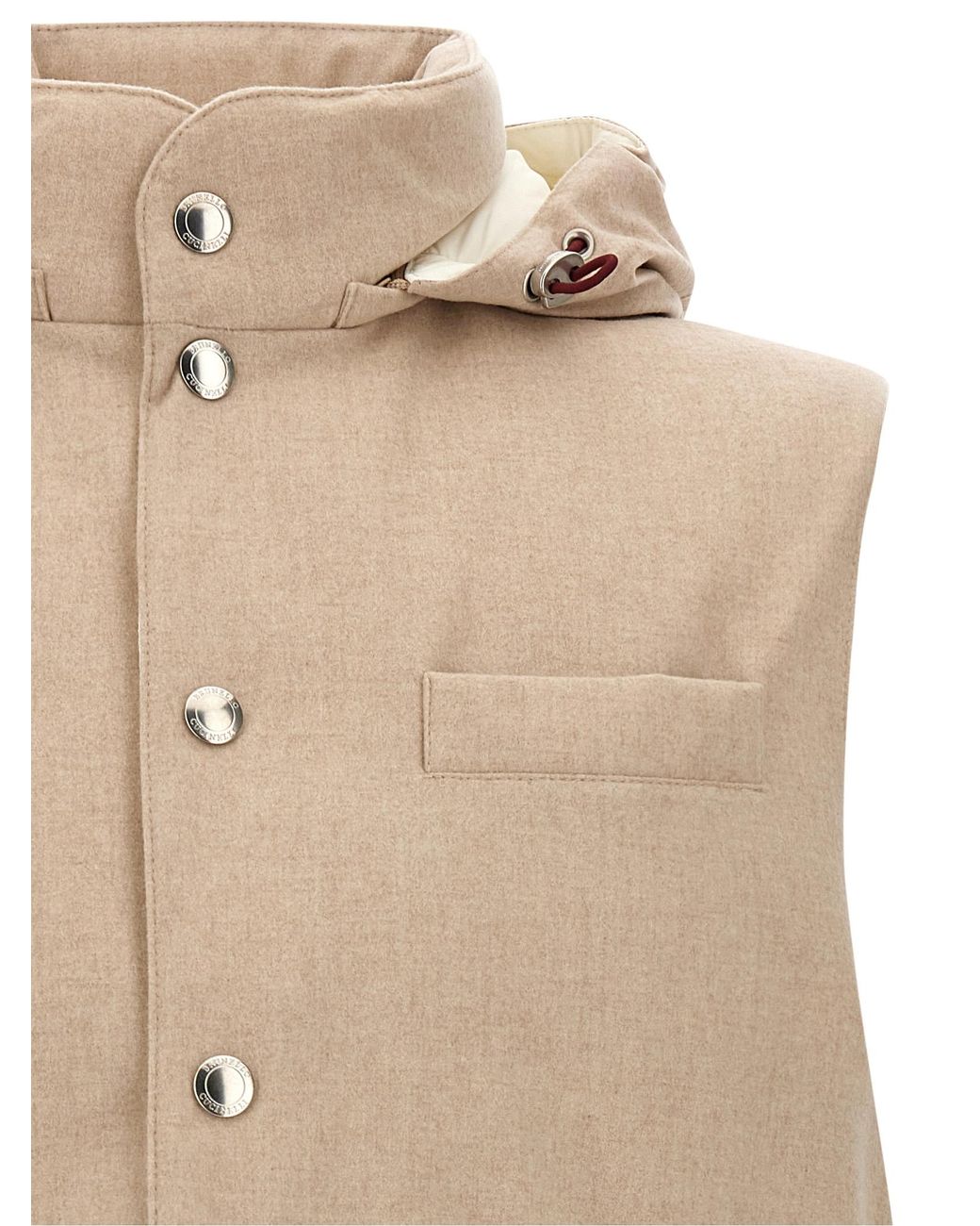 Brunello Cucinelli Natural Flannel Vest for men