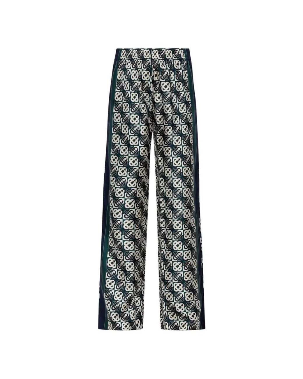 Casablanca Green Monogrammed Printed Trousers