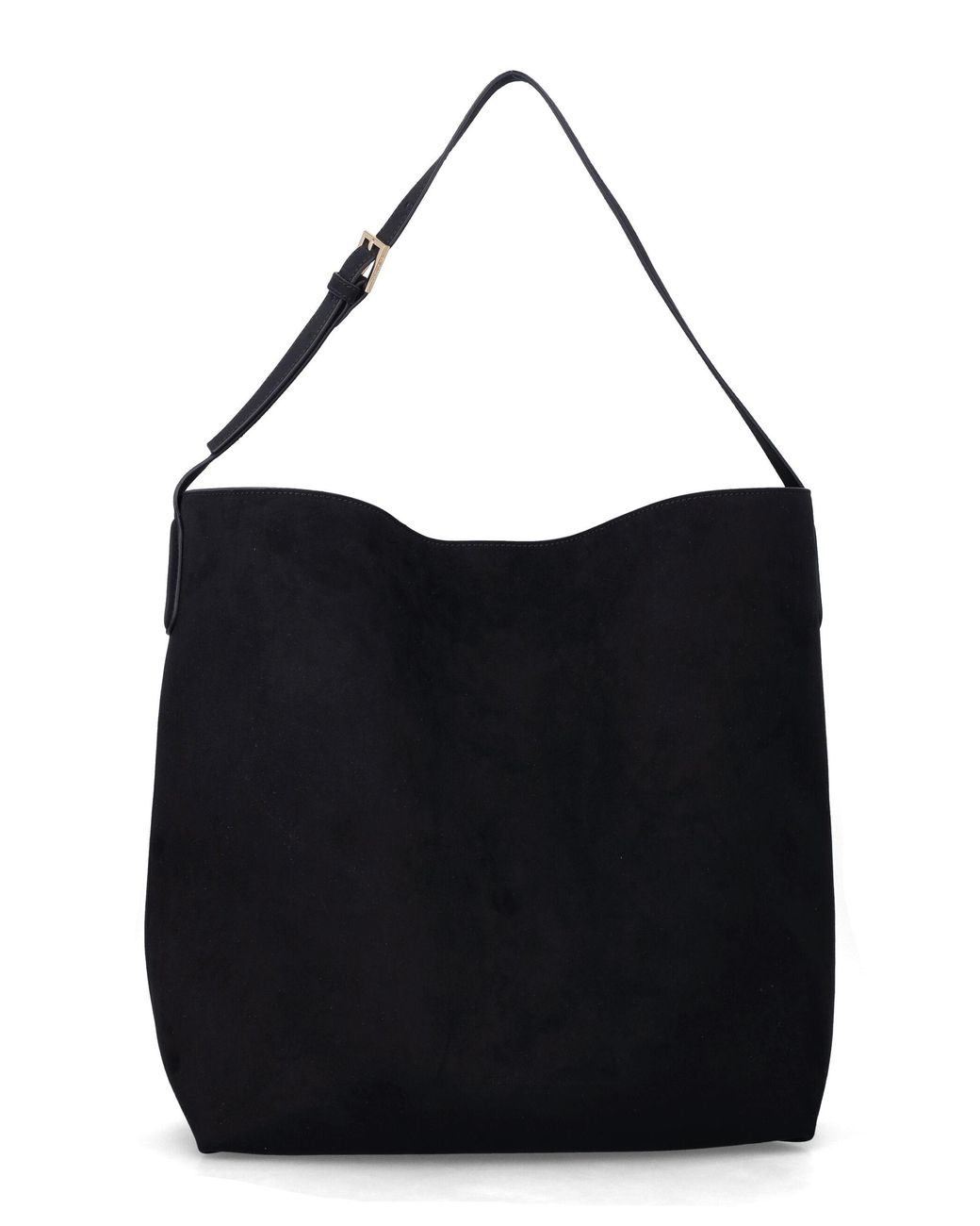 THEMOIRÈ Black Zoe Vegan Suede Tote Bag