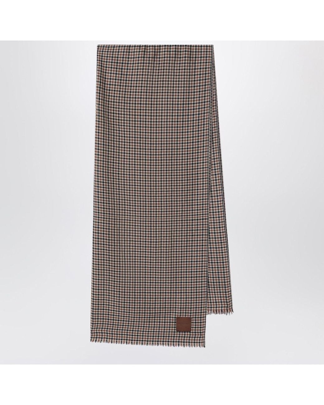 Weekend by Maxmara Brown Vichycheck Wool Stole