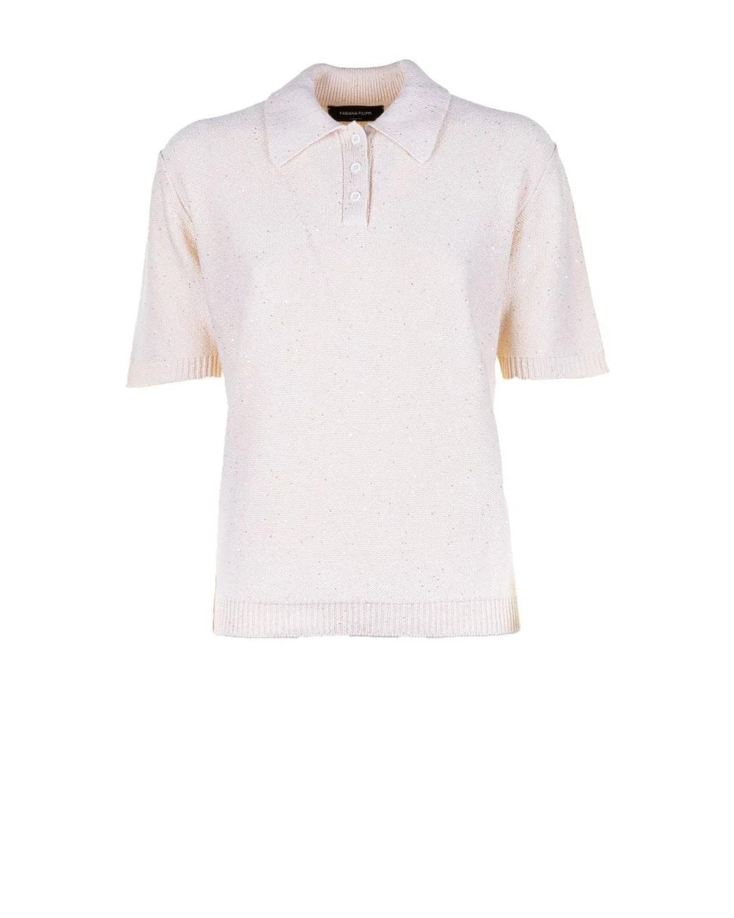 Fabiana Filippi White Short Sleeve Polo