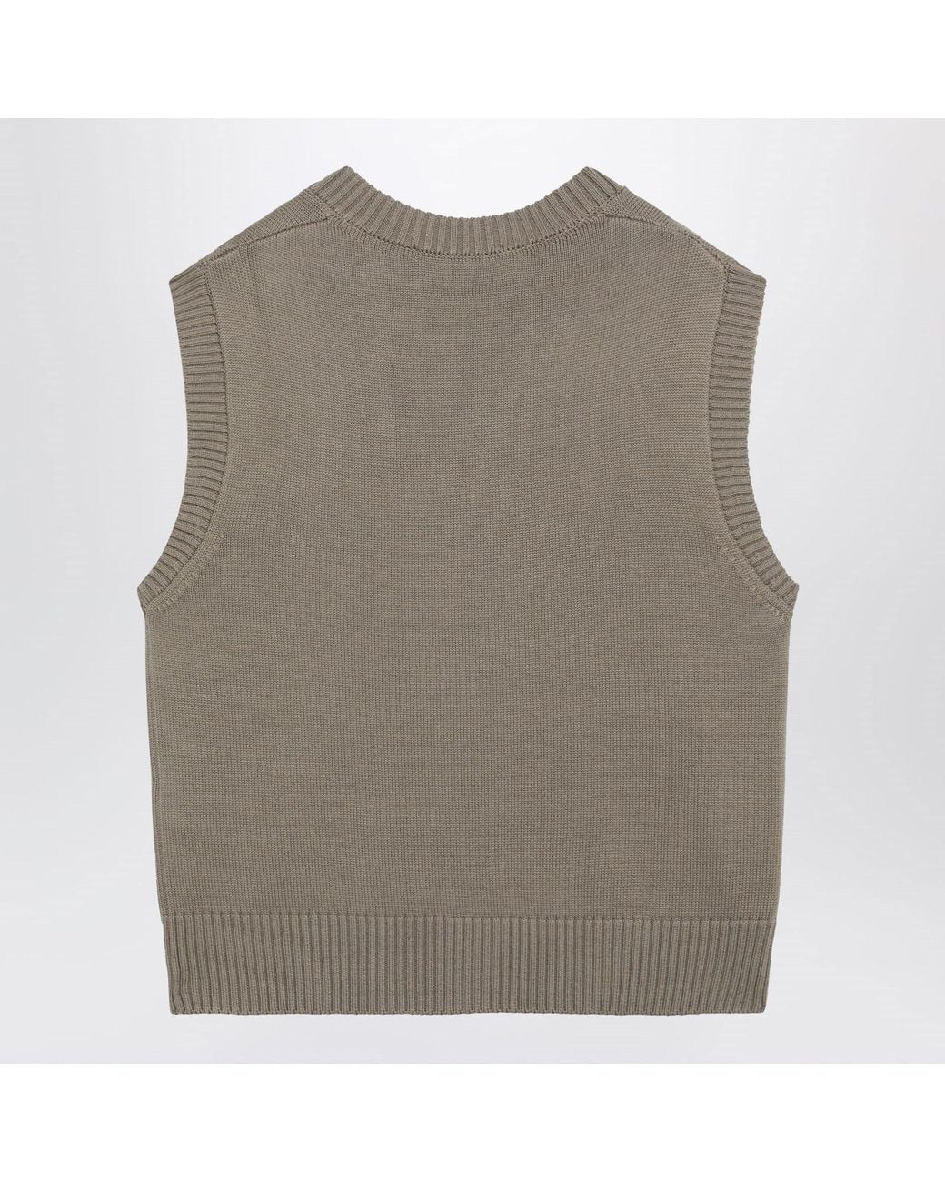 AMI Gray Ami De Coeur Vest for men