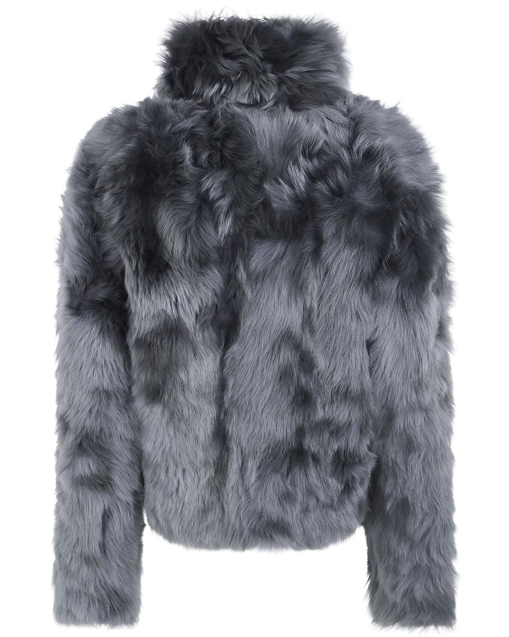 Yves Salomon Gray 55 Cm Jacket