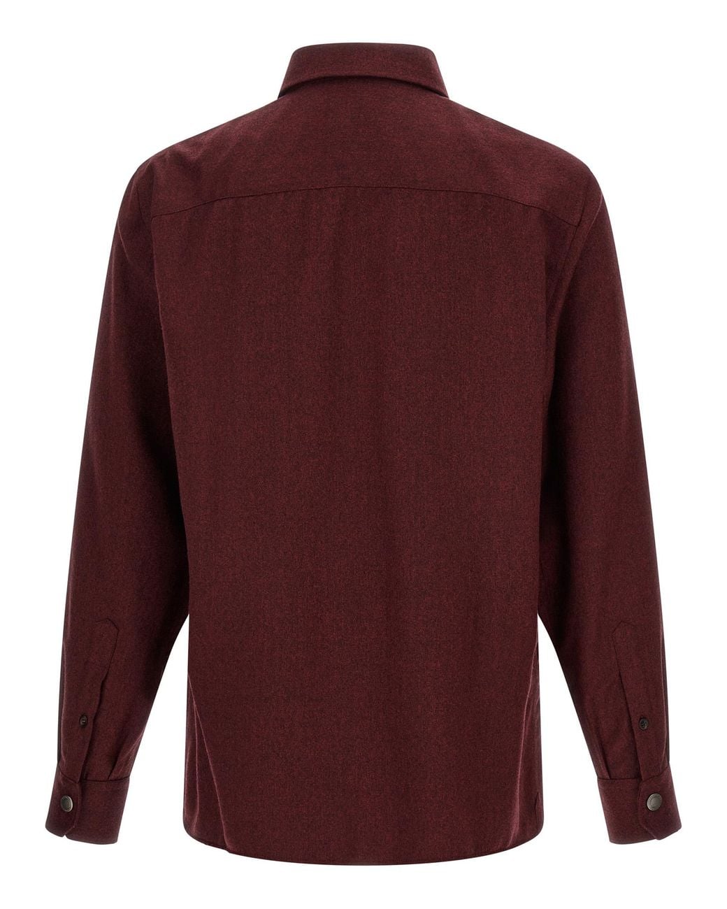 Brunello Cucinelli Red Flannel Overshirt for men