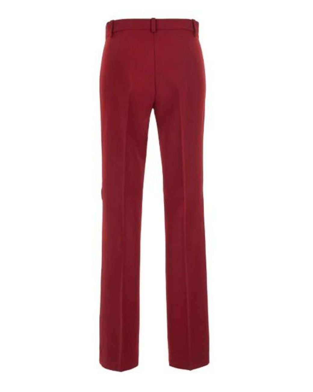 Pinko Red Dark Polyester Trousers