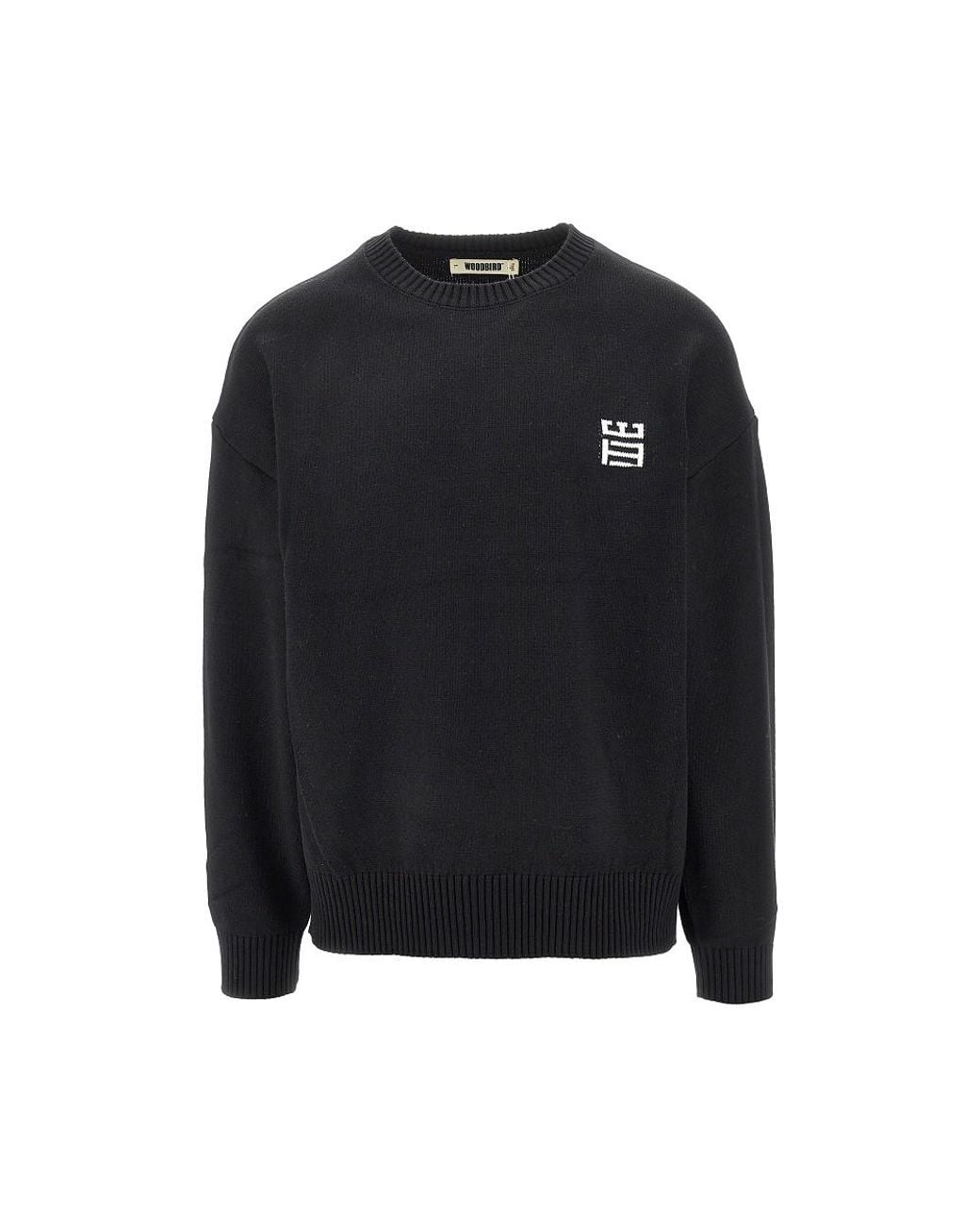 Woodbird Black Wbkurt Cotton-Blend Sweater for men
