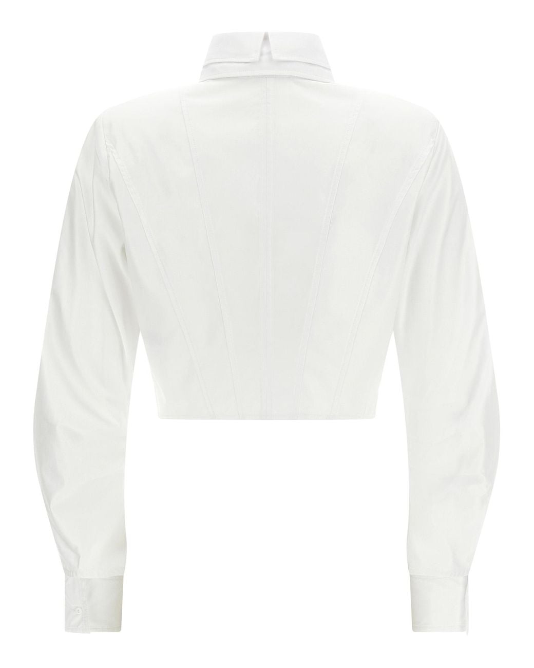 Elisabetta Franchi White Double-Layer Collar Shirt