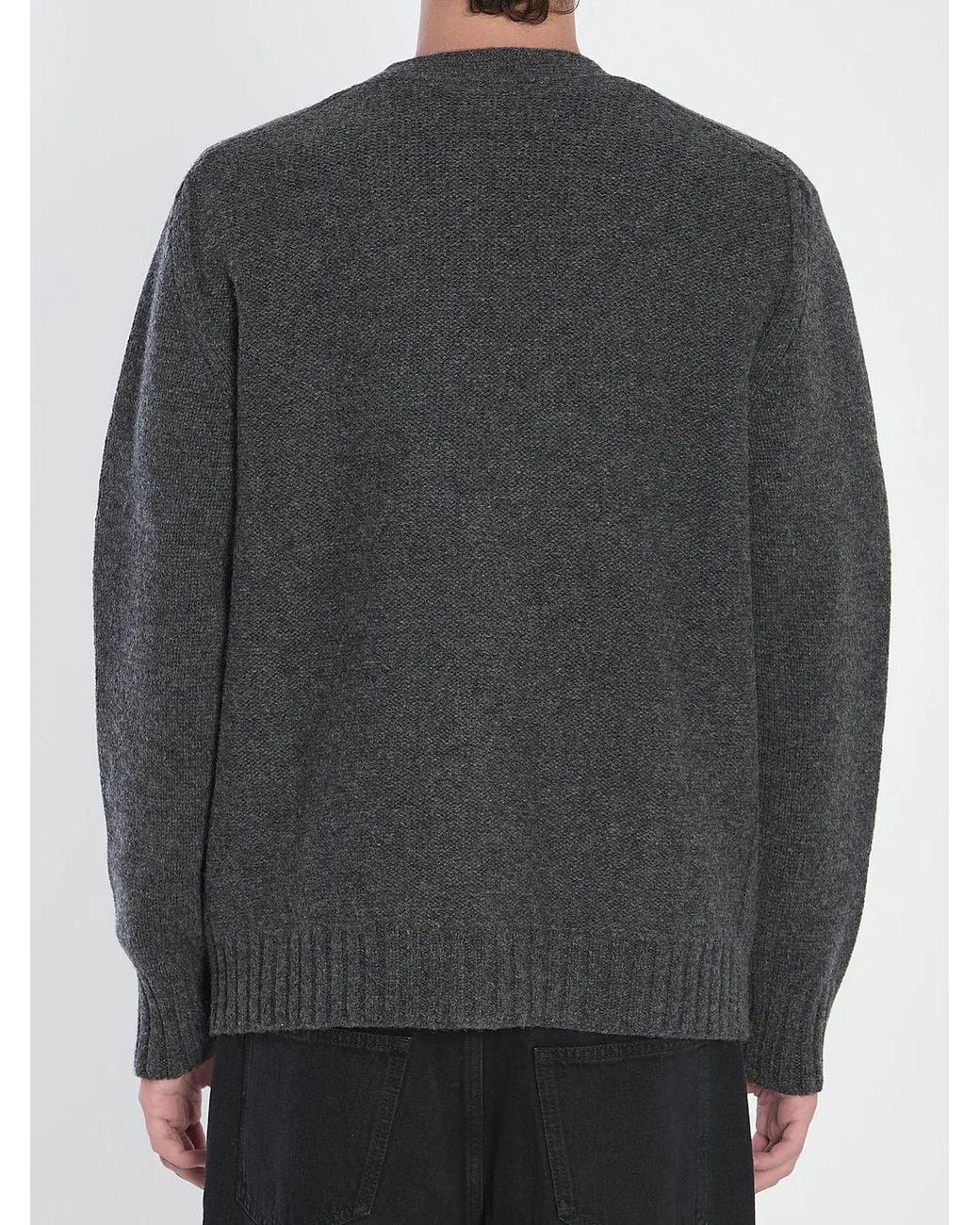 Bottega Veneta Gray Wool Cardigan for men