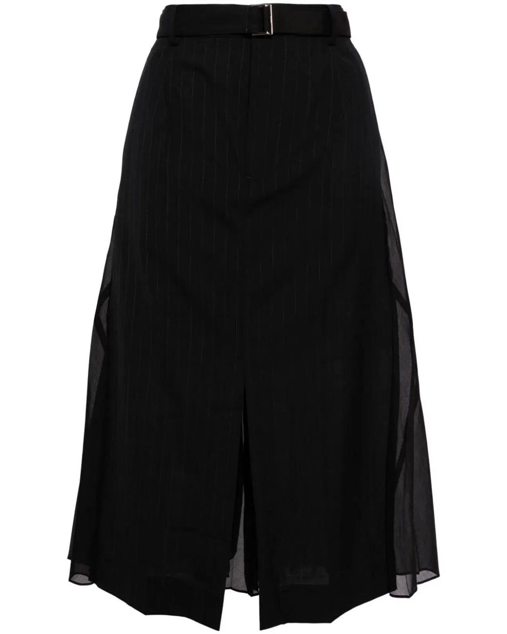 Sacai Blue Chalk Stripe Glencheck Skirt