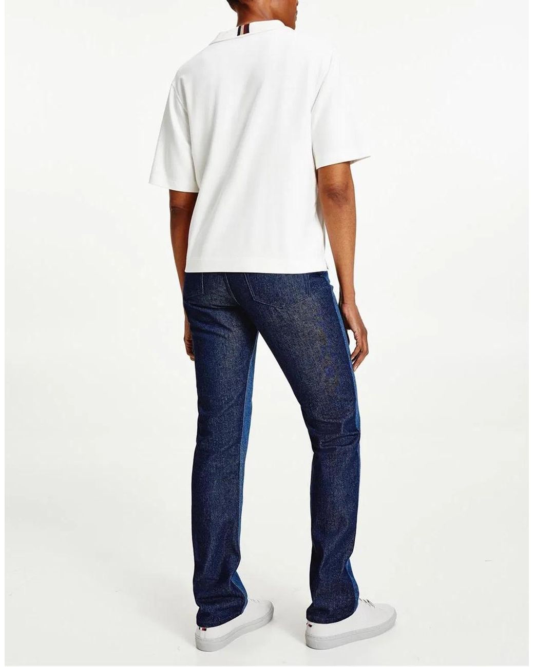 Tommy Hilfiger White Tommy Icons Logo Polo Shirt