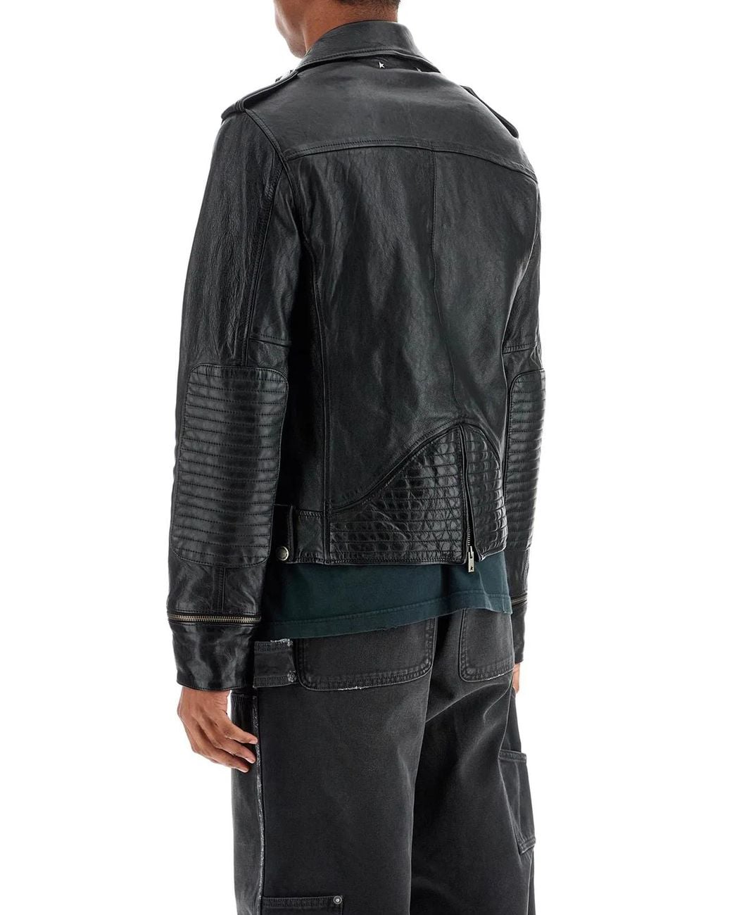 Golden Goose Deluxe Brand Black Journey M's Jacket Chiodo Nappa Wax for men