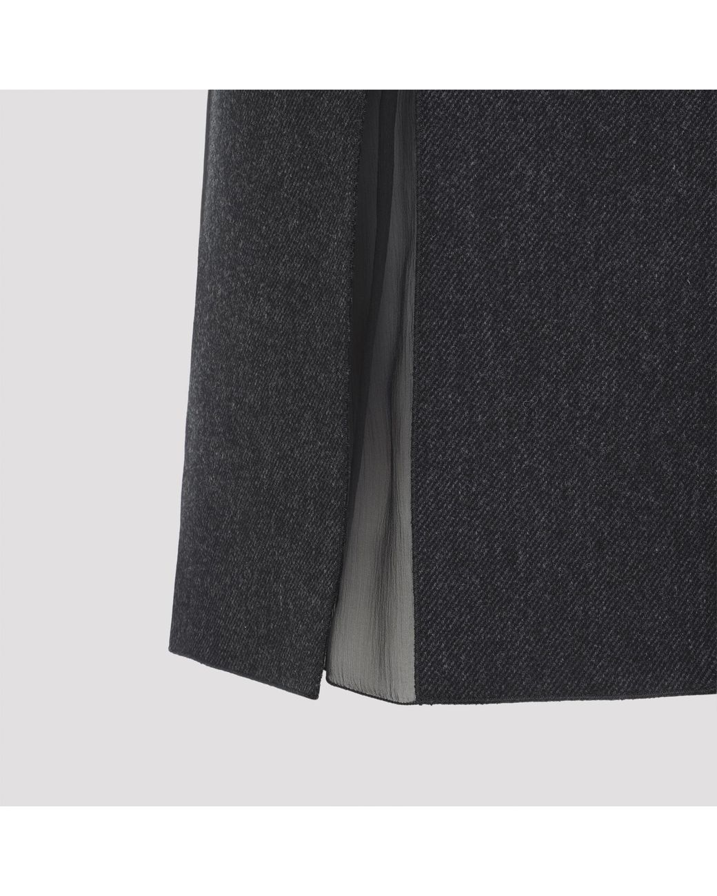Prada Gray Ardesia Wool Skirt